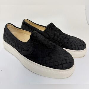 M. Gemi Cerchio Black Woven Sneakers Shoes Made in Italy